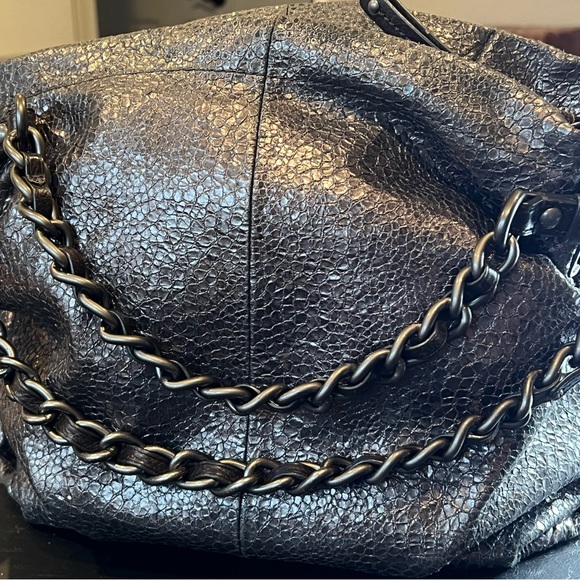Coach rare limited edition pewter python print bag - Picture 3 of 7